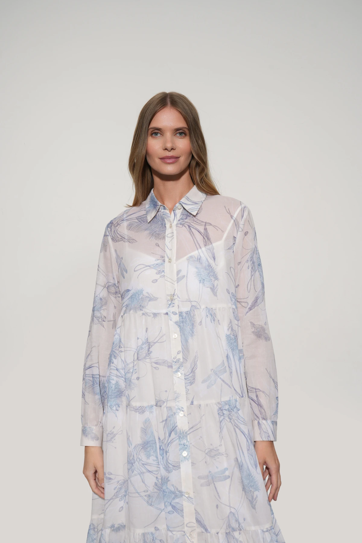 Платье-рубашка "Летний этюд" 3