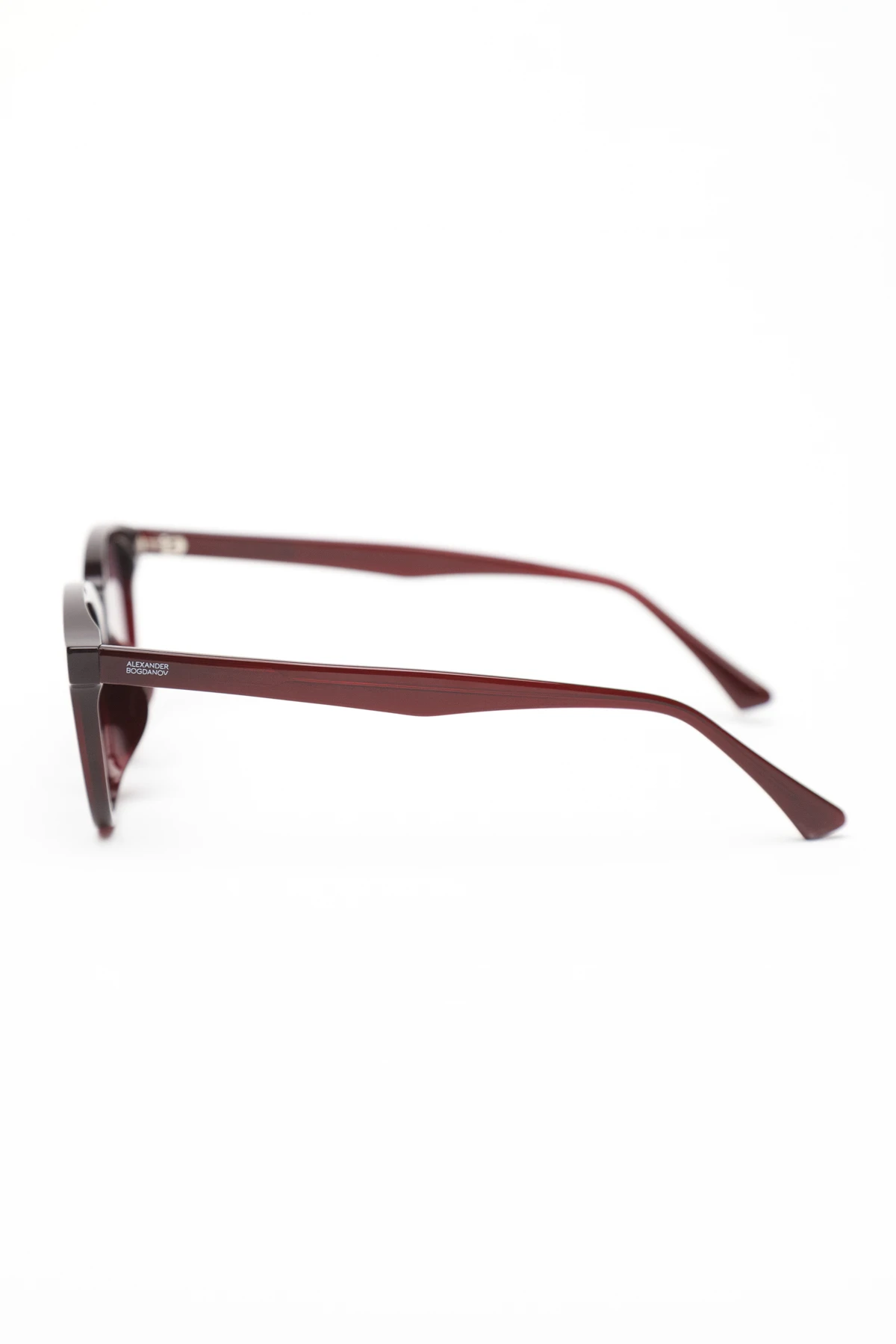 Очки бордо овальные с футляром 2