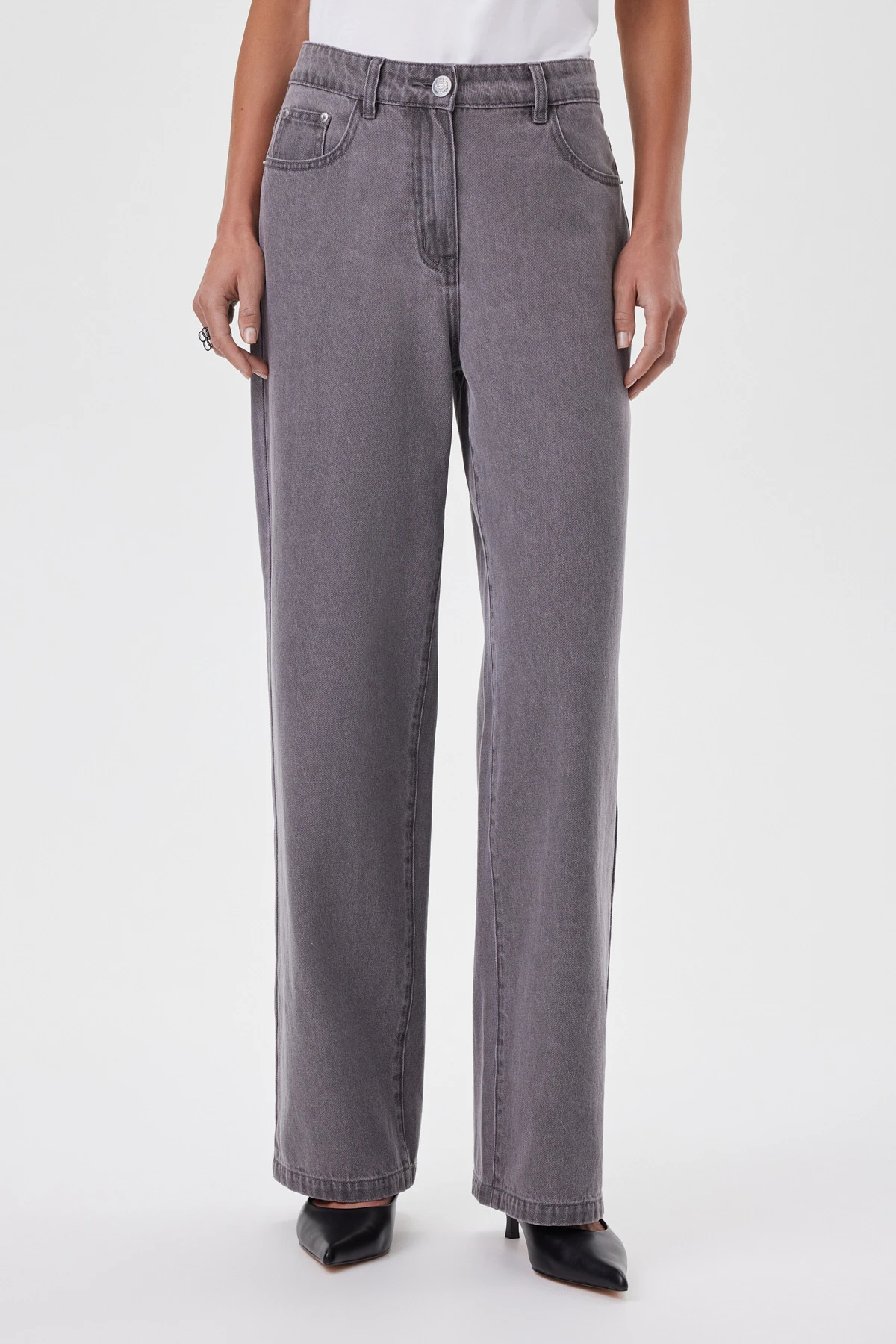 Брюки джинсовые серые 6