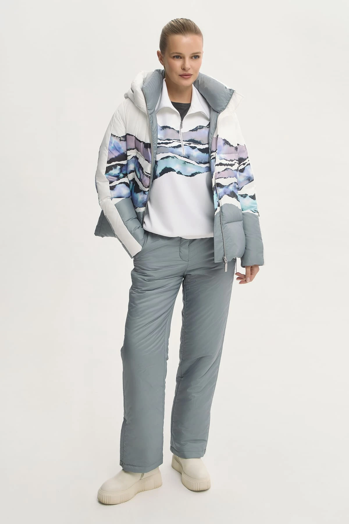 Толстовка светлая "Акварельная фантазия" 5