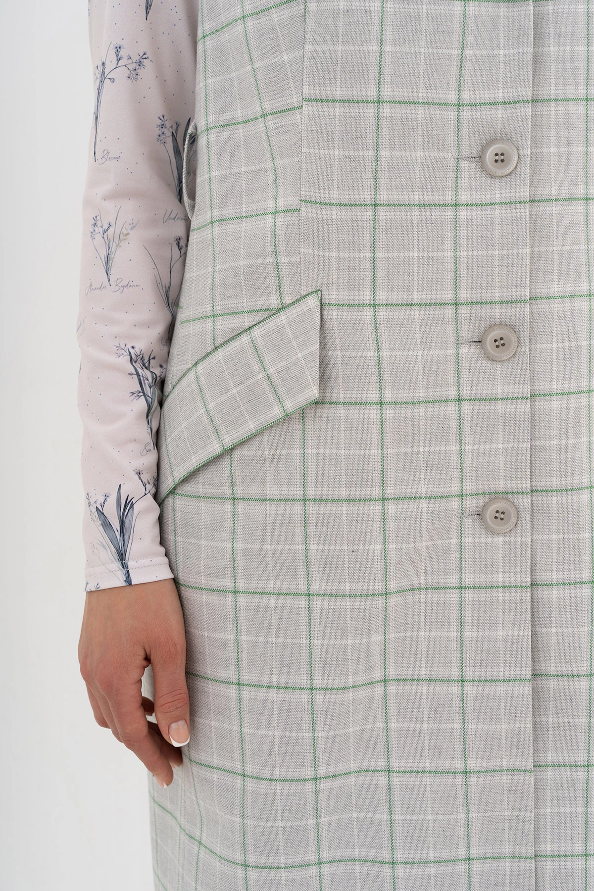 Жилет удлиненный "Подводный город" 5