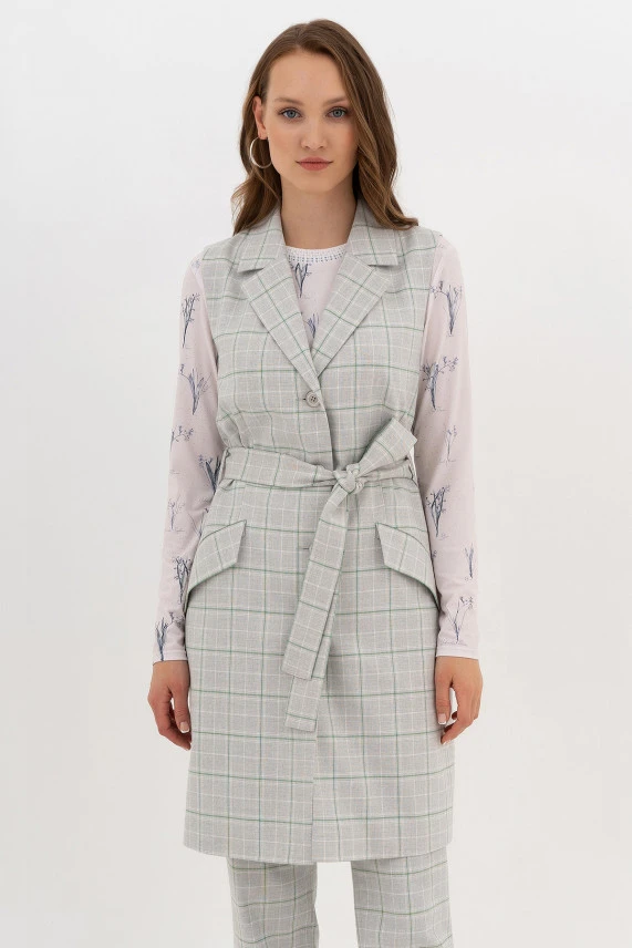 Жилет удлиненный "Подводный город"