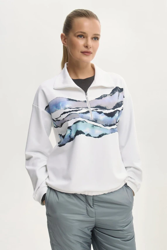 Толстовка светлая "Акварельная фантазия"