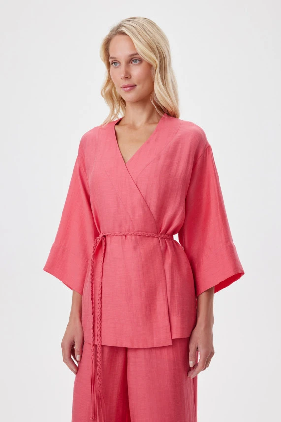 Жакет с поясом "Вкус лета"