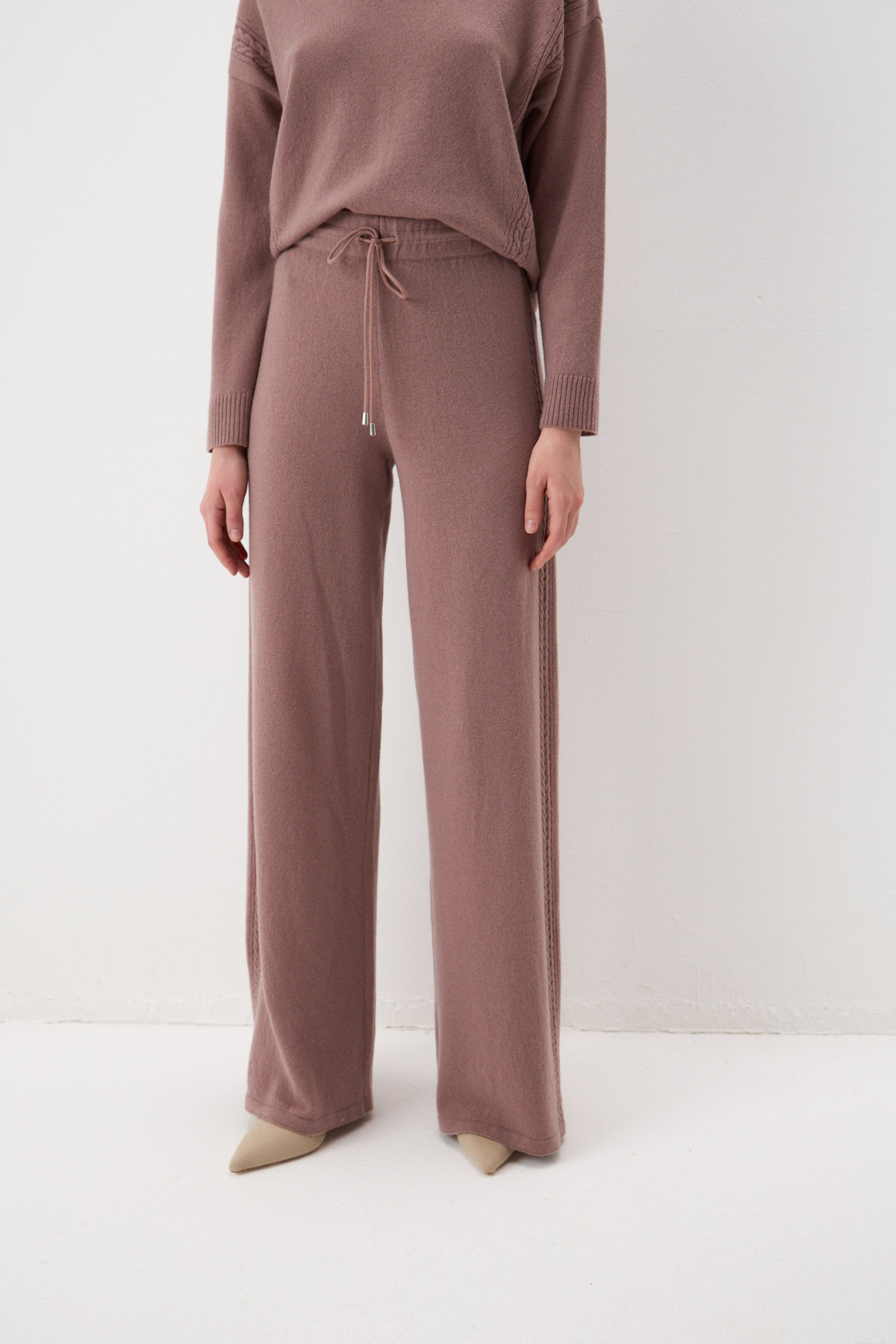 

Брюки вязаные широкие "Сонеты тепла"