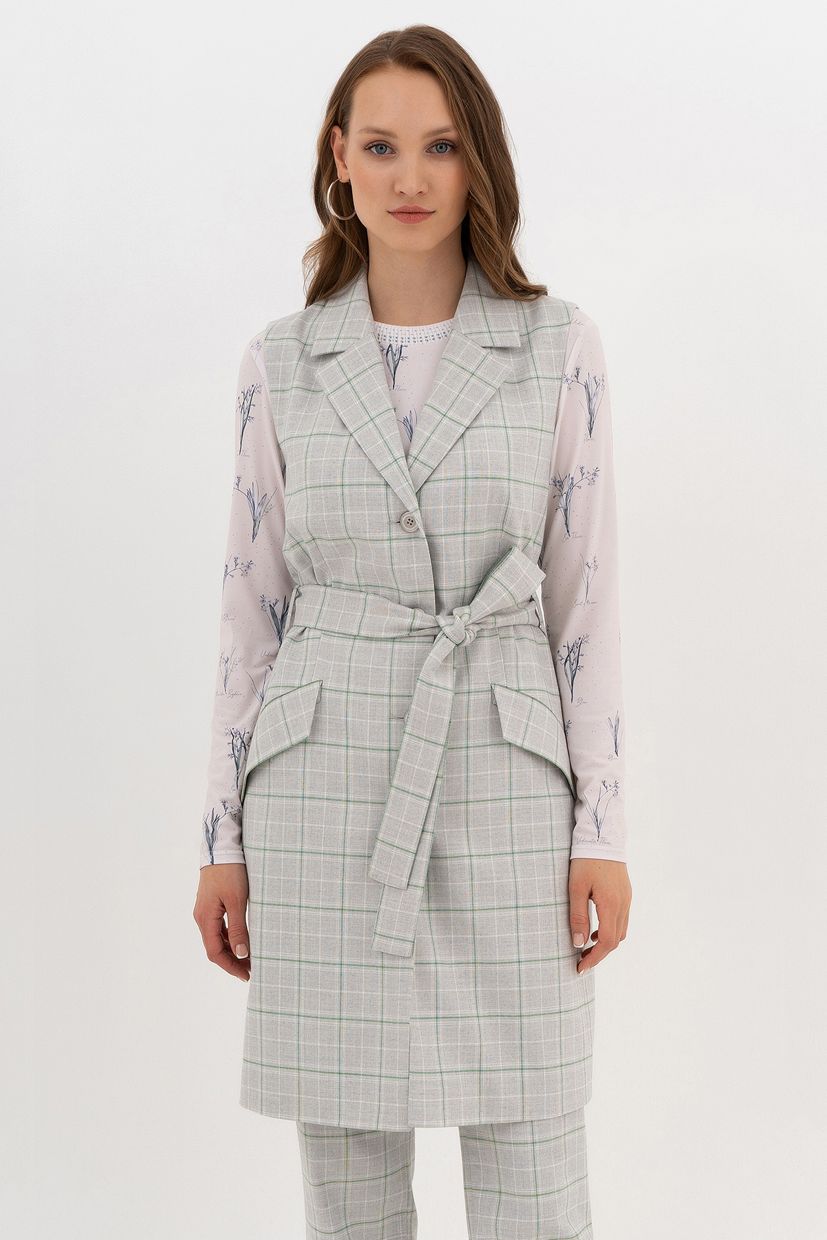 

Жилет удлиненный "Подводный город"