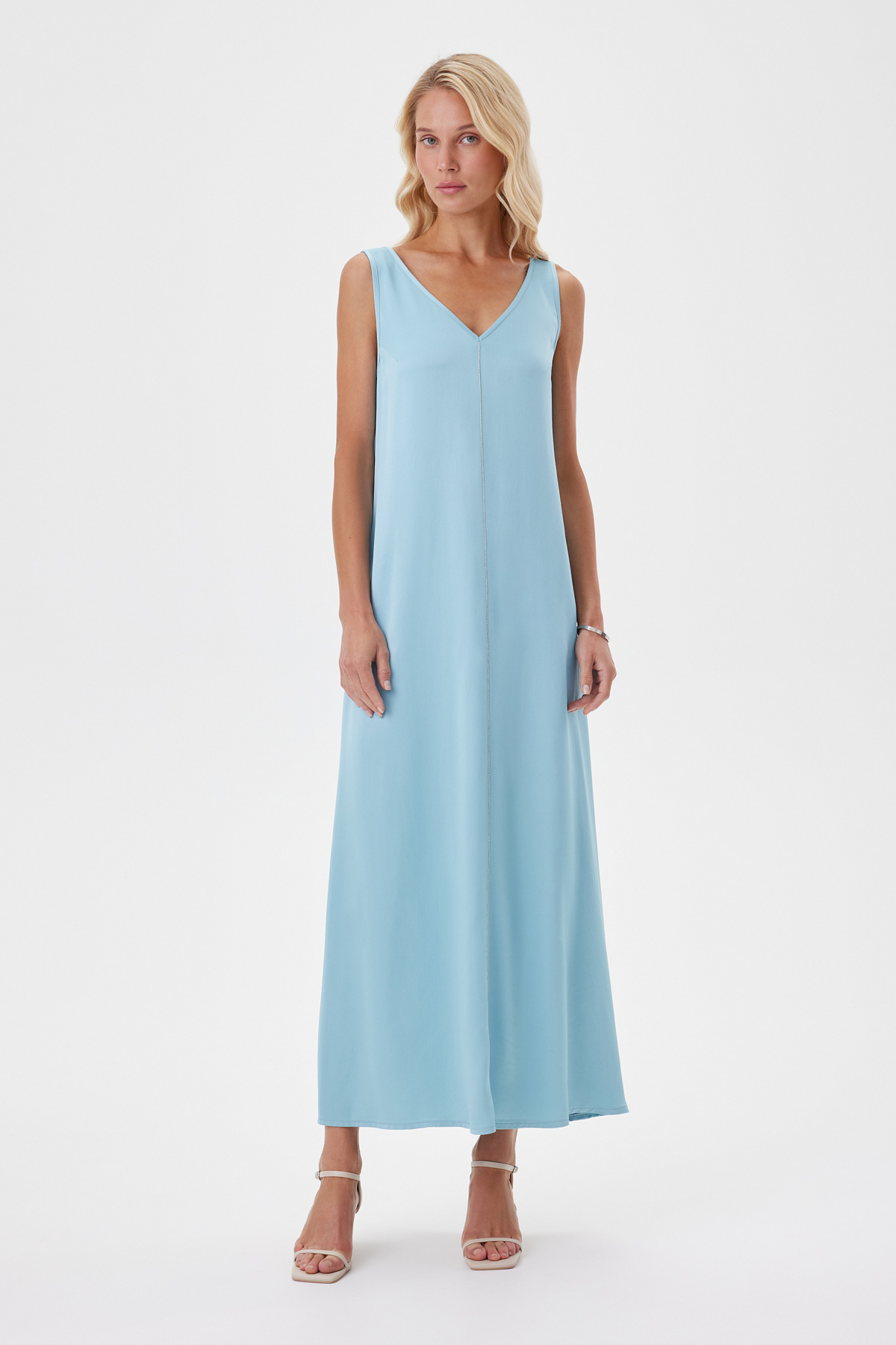 

Платье без рукавов «Лазурная прогулка»